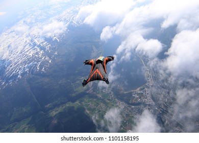 Wingsuit Over Norway