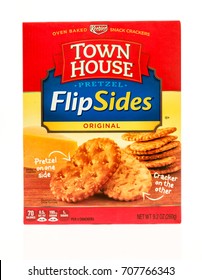 Winneconne, WI - 1 September 2017:  A box of Town House Flipsides crackers on an isolated background.