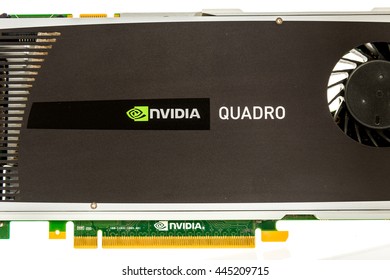 Winneconne, WI - 11 Dec 2015: Nvidia Quadro Graphics Card On An Isolated Background