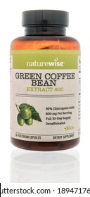 Winneconne, WI -12 January 2021: A Package Of Naturewise Green Coffee Bean Extract Supplement On An Isolated Background.