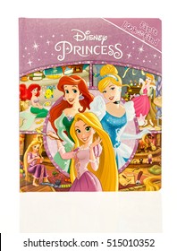 Winneconne, WI - 13 November 2016: Disney Princess First Look and Find book for kids on an isolated background.
