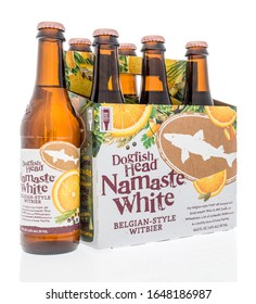 Winneconne,  WI - 16 February 2020:  A Six Pack Of Dogfish Head Namaste White  Beer On An Isolated Background.