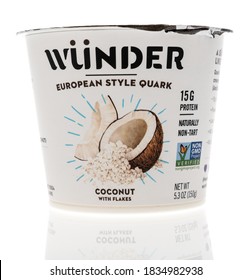 Winneconne, WI - 16 October 2020:  A Package Of Wunder European Style Quark Yogurt On An Isolated Background.