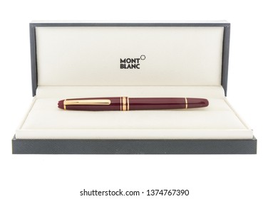 Winneconne, WI -  17 April 2019: A Mont Blanc Fountain Pen On An Isolated Background