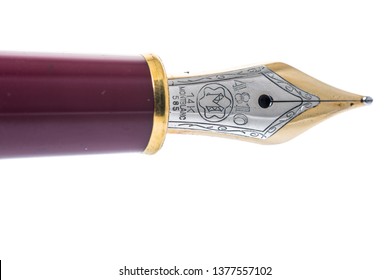 Winneconne, WI -  17 April 2019: A Mont Blanc Fountain Pen On An Isolated Background