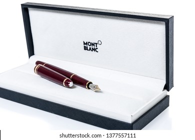 Winneconne, WI -  17 April 2019: A Mont Blanc Fountain Pen On An Isolated Background