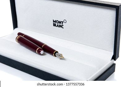 Winneconne, WI -  17 April 2019: A Mont Blanc Fountain Pen On An Isolated Background