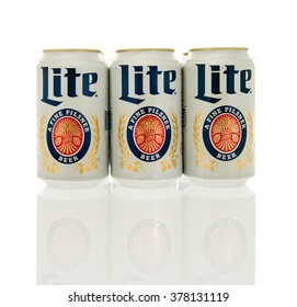 Winneconne, WI - 17 Feb 2016: Six Pack Of Miller Lite In Cans.