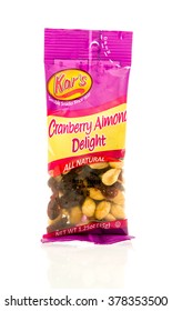 Winneconne, WI - 17 Feb 2016: Package Of Kar's Cranberry Almond Delight Trail Mix