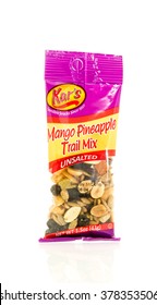 Winneconne, WI - 17 Feb 2016: Package Of Kar's Mango, Pineapple Trail Mix