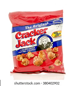 Winneconne, WI - 19 Feb 2016: Bag Of Original Cracker Jack That Comes With A Prize Inside.