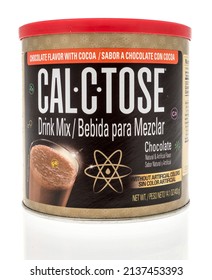 Winneconne, WI -19 March 2021: A Package Of Cal C Tose Chocolate Drink Powder On An Isolated Background