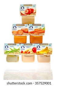 Winneconne, WI - 19 Nov 2015:  Packages Of Gerber  All Natural Baby Food  In Different Flavors