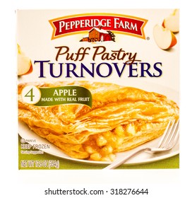 Winneconne, WI -19 Sept 2015: Box Of Puff Pastry Turnovers In Apple Flavor Made By Pepperidge Farm.