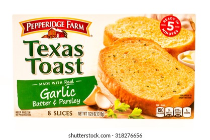 Winneconne, WI -19 Sept 2015: Box Of Texas Toast Garlic Bread Made By Pepperidge Farm.