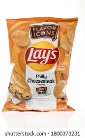 Winneconne , WI - 20 August 2020:  A Package Of Flavor Icons Philly Cheesesteak Inspired By Genos Steaks Chips On An Isolated Background.