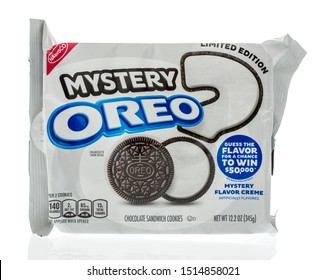 Winneconne, WI - 20 September 2019: A Package Of Limited Edition Mystery Oreo Cookies On An Isolated Background.