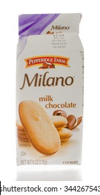 Winneconne, WI - 26 Nov 2015: Bag Of Pepperidge Farm Milano Milk Chocolate Cookies.