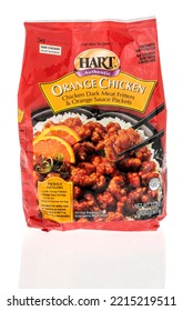 Winneconne, WI - 26 September 2022: A Package Of Hart Authentic Orange Chicken On An Isolated Background.