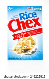 Winneconne, WI - 29 January 2015: Box Of Rice Chex Cereal A Product Of General Mills.