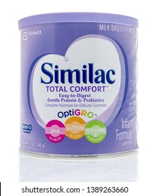 Winneconne, WI -  3 May 2019 : A Package Of Similac Total Comfort Easy To Digest Gentle Protein And Prebiotics Optigro Infant Formula On An Isolated Background