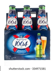 Winneconne, WI -3 Nov 2015: Six Pack Of Kronenbourg 1664 Beer.