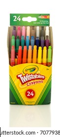 Winneconne, WI - 30 August 2017:  A Box Of Crayola Twistables Crayons On An Isolated Background.