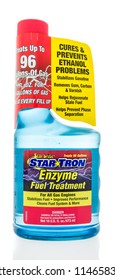 Winneconne, WI - 30 July 2018: A Bottle Of Star  Brite Star Tron Enzyme Fuel System Cleaner On An Isolated Background