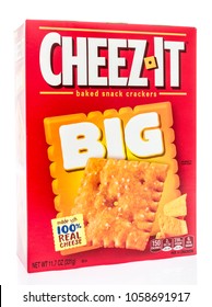 Winneconne, WI -  30 March 2018: A Box Of Cheez It Crackers In Big Size On An Isolated Background.