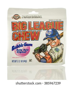 Winneconne, WI - 4 March 2016:  A Package Of Big League Chew Bubble Gum