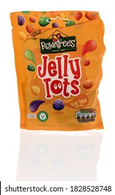 Winneconne, WI - 6 October 2020:  A Package Of Rowntrees Jelly Tots Candy On An Isolated Background.