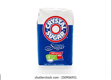 Winneconne, WI - 8 February 2015:  Bag of Crystal Sugar made in the USA.