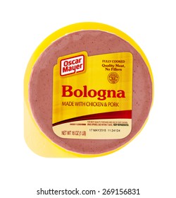 Winneconne, WI, 9 April 2015:  Package Oscar Mayer Bologna Lunch Meat.