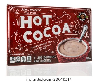 Winneconne, WI -9 January 2021: A Package Of Beaumont Hot Cocoa Mix On An Isolated Background