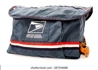 Winneconni, WI - 14 June 2015: An Image Of The USPS Satchel That Mail Carriers Use.