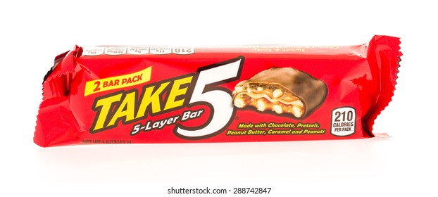 Winneconni, WI - 19 June 2015:  Take 5 Candy Bar