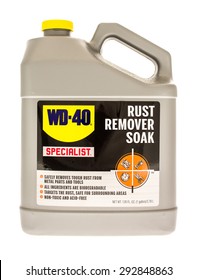 Winneconni, WI - 2 July 2015:  Bottle Of WD-40 Rust Remover.