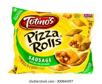 Winneconni, WI - 27 July 2015:  A Bag Of Totino's Pizza Rolls With Sausage