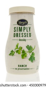 Winneconnie, WI - 10 July 2016:  Bottle Of Marzetti Simply Dressed Salad Dressing In Ranch Flavor On An Isolated Background.