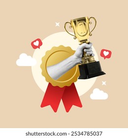 Winner, award, employee, month, champion, high performance, reward, gold medal, prize, recognition, success, victory, leadership, achievement, businessman, badge, trophy, Contest, Competition, Medal - Powered by Shutterstock