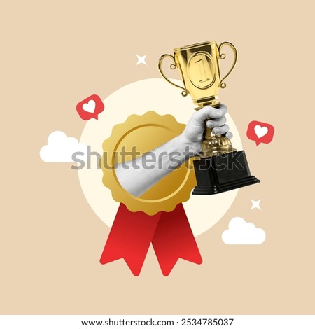 Winner, award, employee, month, champion, high performance, reward, gold medal, prize, recognition, success, victory, leadership, achievement, businessman, badge, trophy, Contest, Competition, Medal