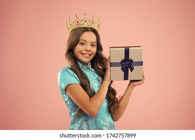 Winner Of Beauty Competition. International Beauty Contest. Kid Wear Golden Crown Symbol Of Glory. Beauty Pageant. Focus On Beauty. Little Princess. Girl Wear Crown. Princess Manners. Award Concept.