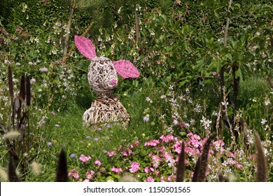 A Winnie The Pooh Themed Piglet Garden Display In Homestead Park, York, North Yorkshire, UK - 4th August 2018