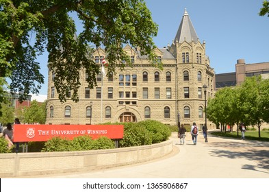 Winnipeg, Manitoba / Canada - June 15 2015: Wesley Hall At The University Of Winnipeg During The Summer