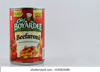 Winnipeg, Manitoba - October 30, 2019: Chef Boyardee Beefaroni