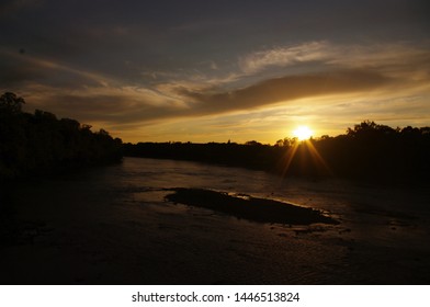 Winnipeg Sunset Over Assiniboine River