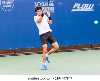 WINSTON-SALEM, NC, USA - AUGUST 20: Taro Daniel Plays Matija Pecotic On August 20, 2022 At The Winston-Salem Open In Winston-Salem, North Carolina.