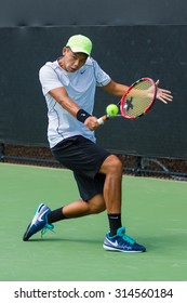 WINSTON-SALEM, NC, USA - AUGUST 22: Brayden Schnur Competes At The Winston-Salem Open On August 22, 2015 In Winston-Salem, NC, USA