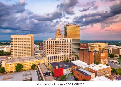 Winston-Salem, North Carolina, USA skyline from above.