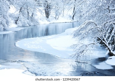 Winter Along The Gauley River, West Virginia, USA